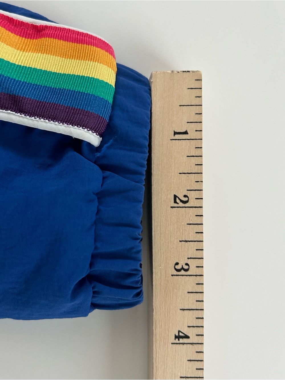 Y2K Blue Rainbow Stripe Track Jacket Zip Up Festival Indie Grunge M - Picture 10 of 13